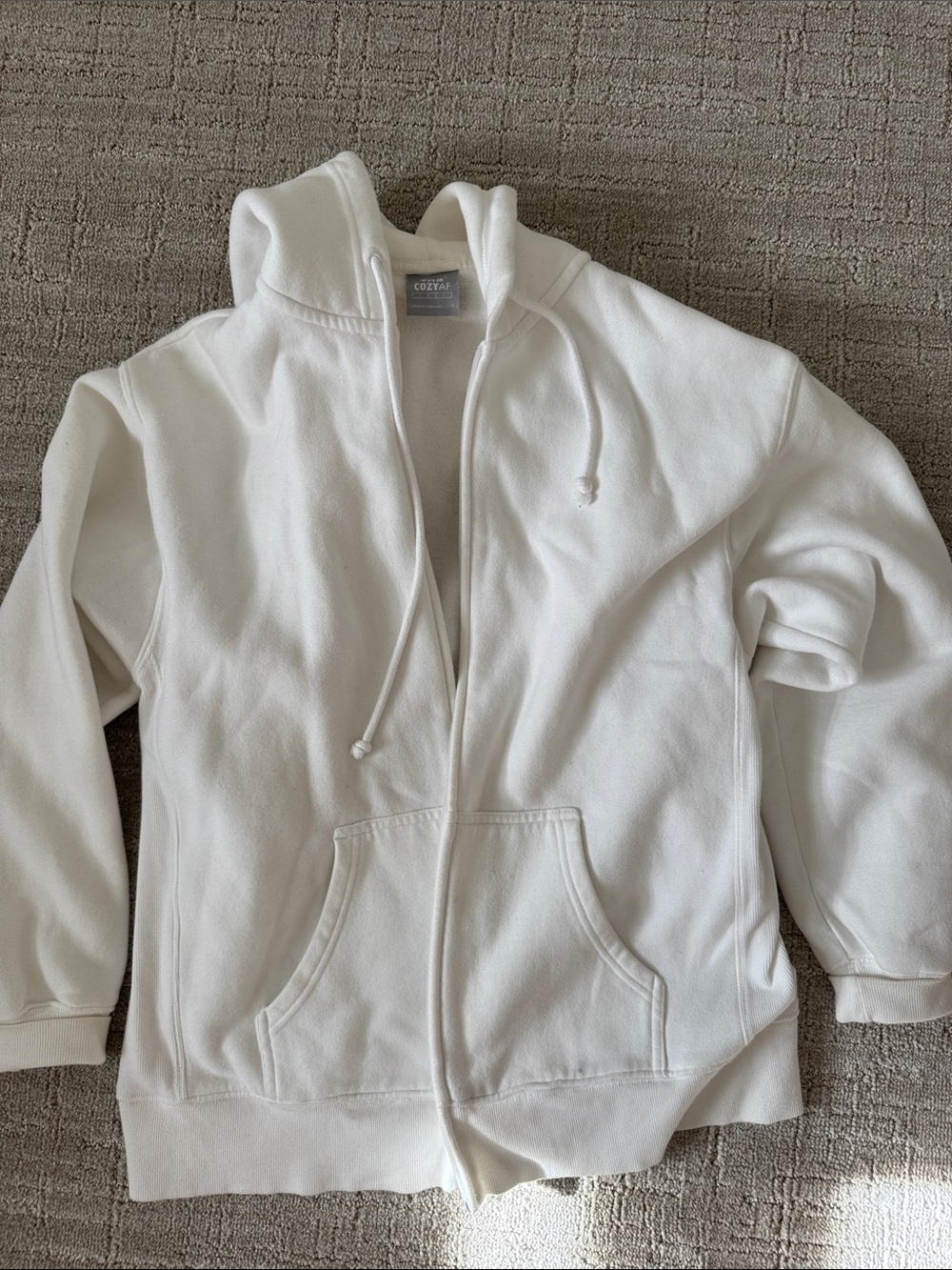 Aritzia TNA White Zip-Up Hoodie Jacket - Picture 1 of 1